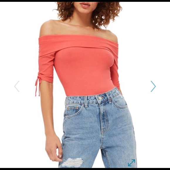 top shop Tops - Top shop Bardot off shoulder body suit